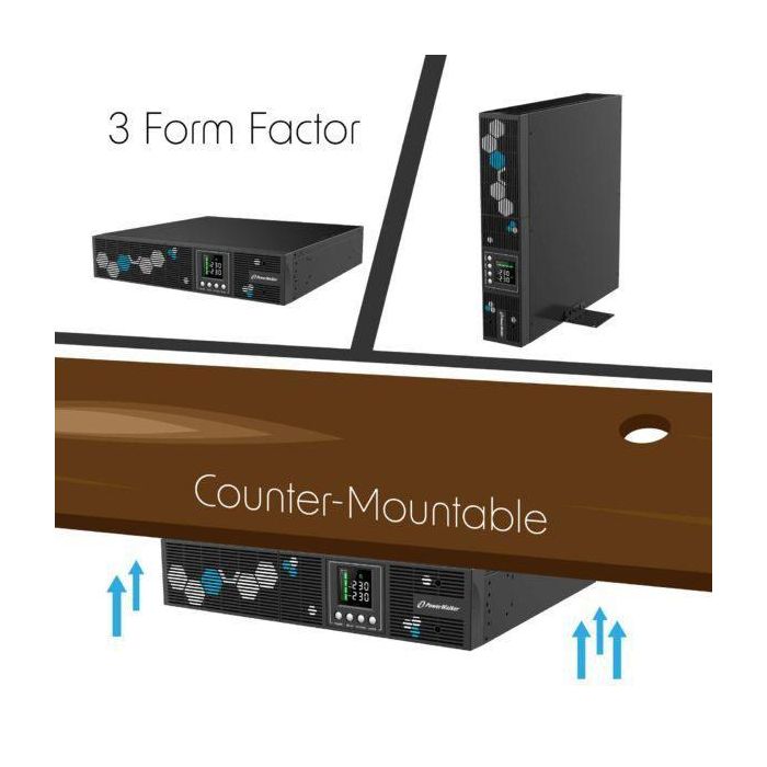 PowerWalker Line-Interactive, 2000VA, C14 In, 8 x IEC, 2U 3
