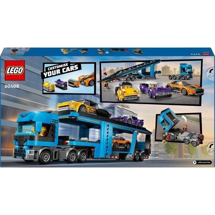LEGO 60408 City Transporte de Coches Deportivos, 4 Vehículos para Niños 5
