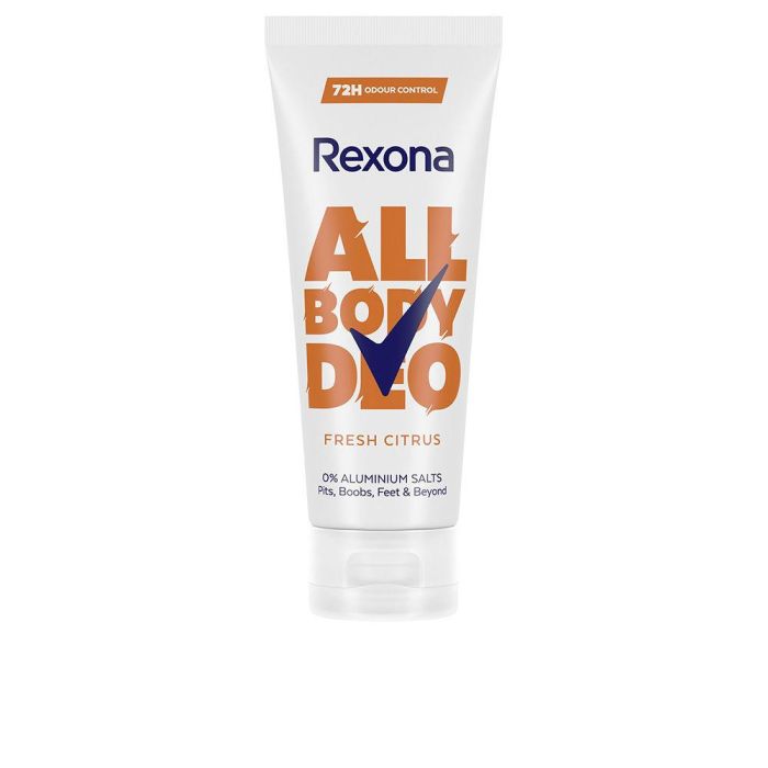 Rexona Desodorante Crema Unisex Fresh Citrus 75 ml - Protección Corporal 72h Sin Aluminio para Axilas, Cuello y Pies
