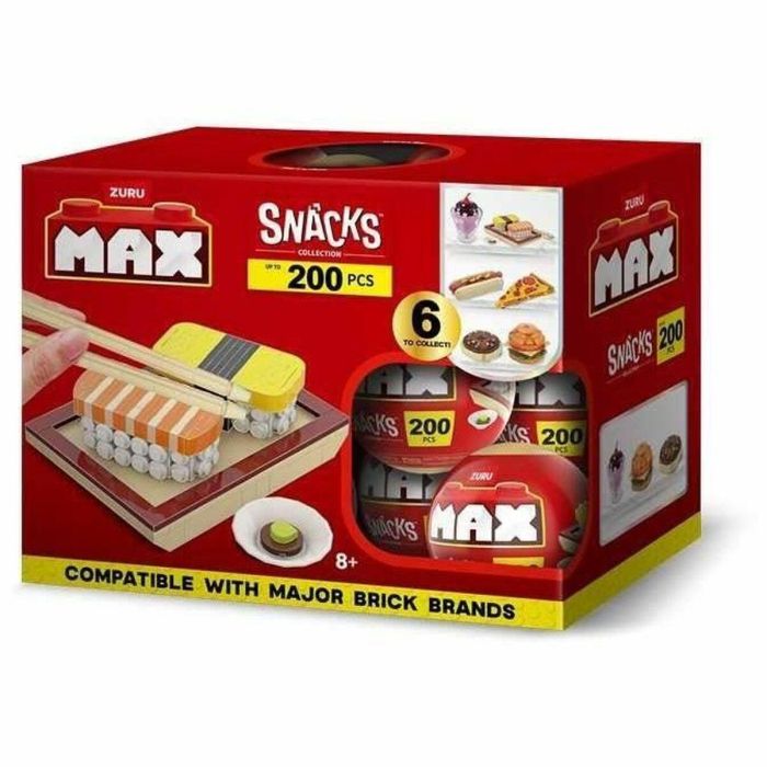 Zuru ZUR4894680036628 Juego de Construcción Mini Snack, 6 Mini Snacks coleccionables, hasta 200 piezas, surtido Hamburguesa, helado o sushi Zuru ZUR4894680036628 Juego de Construcción Mini Snack, 6 Mini Snacks coleccionables, hasta 200 piezas, surtido Hamburguesa, helado o sushi