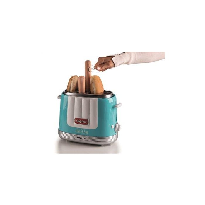Ariete 206/01 Máquina para Hot Dog Party Time, Automática, Caliente, Capacidad 2 Bollos, Color Azul 2 Ariete 206/01 Máquina para Hot Dog Party Time, Automática, Caliente, Capacidad 2 Bollos, Color Azul 2