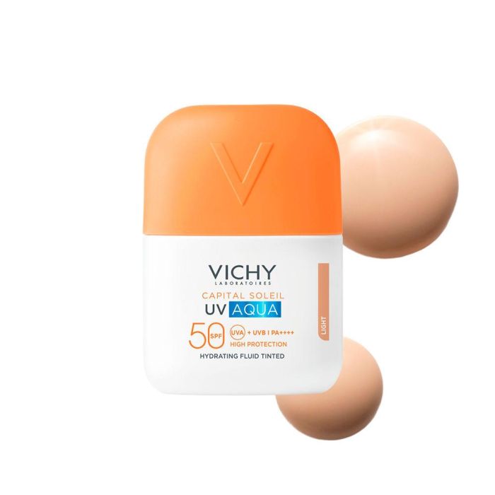 Vichy Capital Soleil UV Aqua Gel Cream Fluido Hidratante Tonalidad Con Color SPF50 #Light 50 ml 2