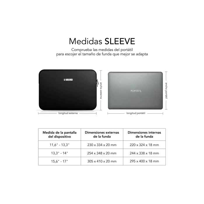 SUBBLIM Business Laptop Sleeve Neoprene V2 15,6" Black 3