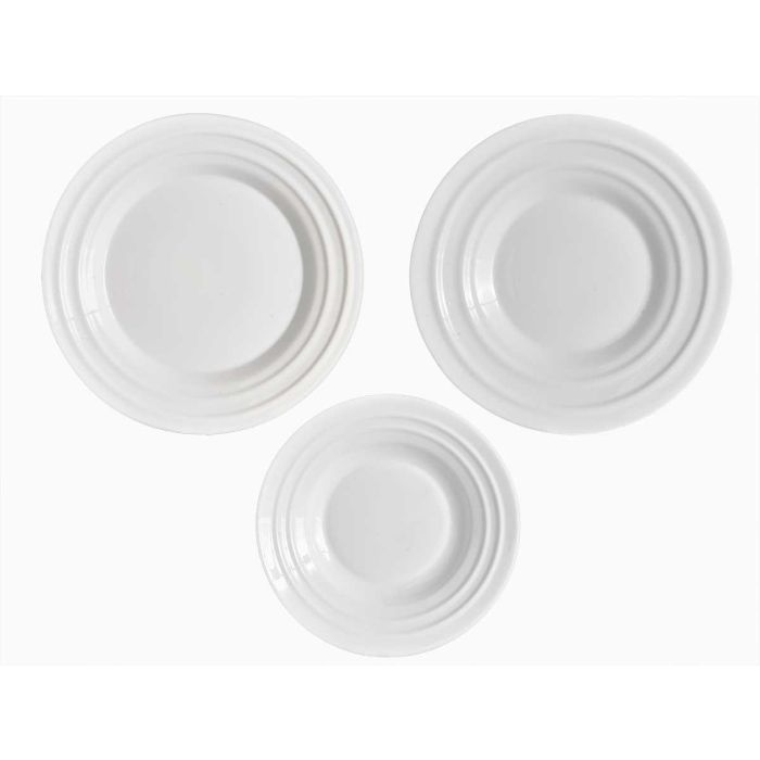 Set Vajilla Ondas Opal 18Pzs Vivalto 28X28CM (2 Unidades) 1 Set Vajilla Ondas Opal 18Pzs Vivalto 28X28CM (2 Unidades) 1