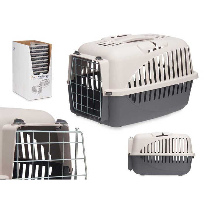 Transportín Mascow Puerta Metal Antracita 46.5x32x32 cm - Plástico y Metal (12 Unidades) Transportín Mascow Puerta Metal Antracita 46.5x32x32 cm - Plástico y Metal (12 Unidades)