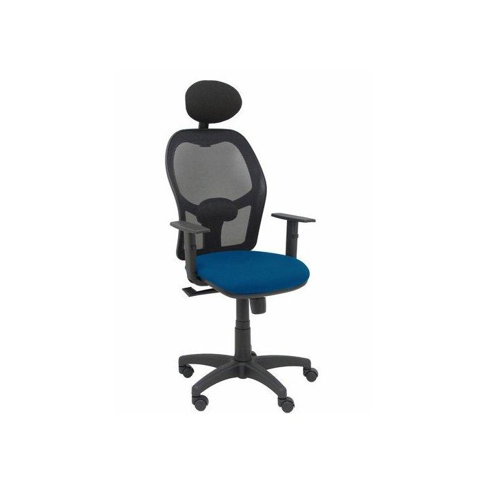 Silla Piqueras Y Crespo Alocen Brazos Regulables Cabecero Fijo Malla Negro Y Asiento Bali Azul Marino
