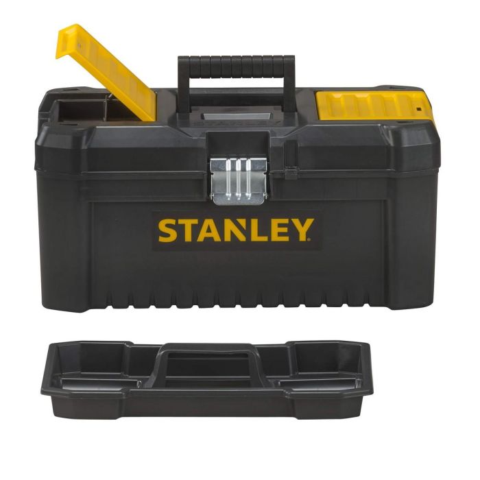Stanley Caja de Herramientas Plástico Essential 16'' STST1-75518 Cierres Metálicos Organizador 40x20x19cm 3
