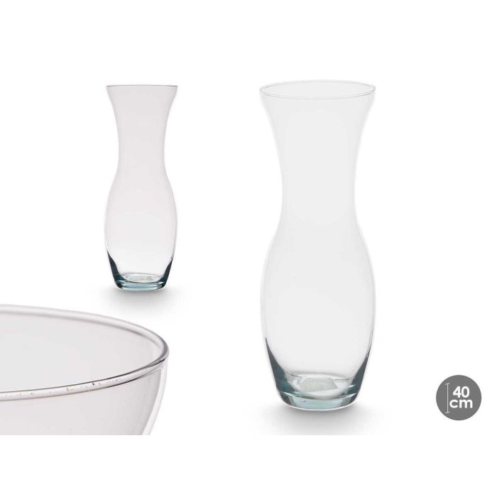Giftdecor Jarrón de Cristal Estrecho con Cuello Abierto, 40 cm de Alto, Transparente Giftdecor Jarrón de Cristal Estrecho con Cuello Abierto, 40 cm de Alto, Transparente
