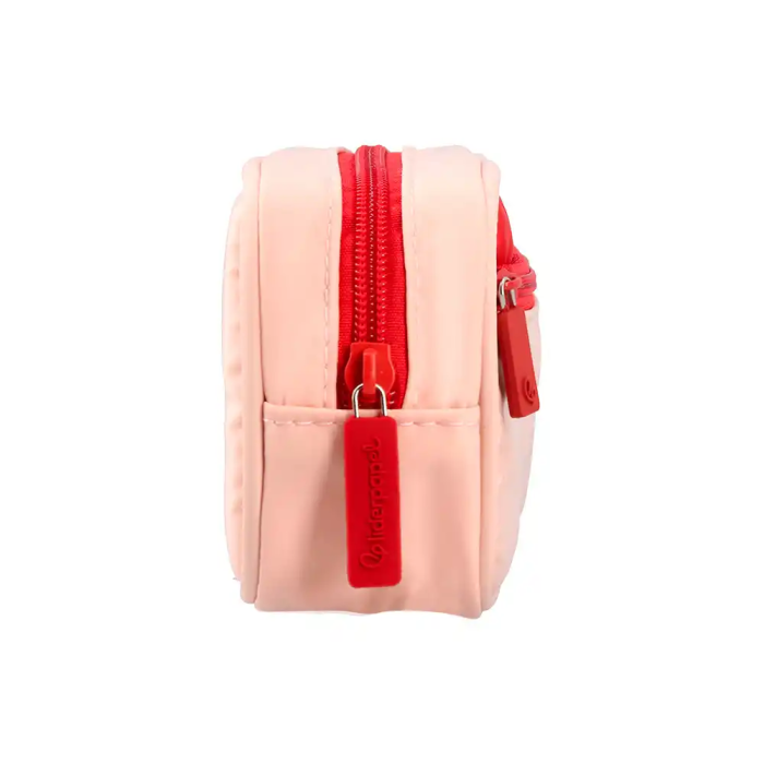 Liderpapel Estuche Portatodo Duo 2 Cremalleras con Bolsillo Frontal Rosa 20x90x50 mm 4
