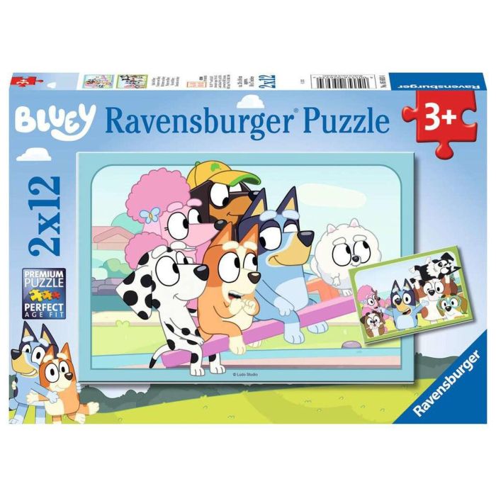 Ravensburger Puzzle Infantil Doble Bluey - 2 Puzzles de 12 Piezas cada uno | Edad 3+ Años 2