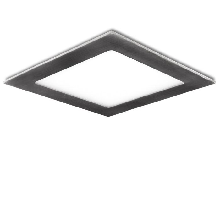 Placa LED 12W 1200Lm 6000ºK Cuadrada Niquel Satinado 50.000H [GL-CL-S12N-CW] 1
