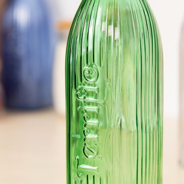 Quid Botella Viba con Tapón de Vidrio Verde 1 L 2