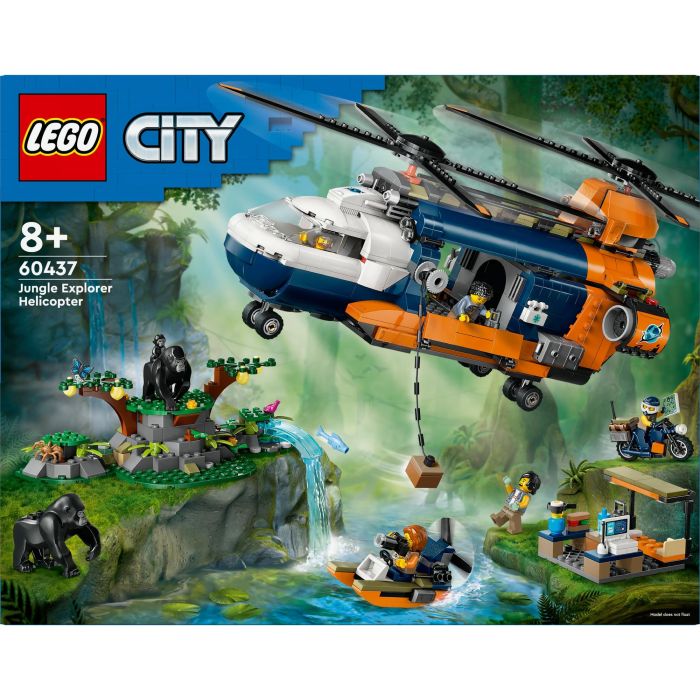 LEGO 60437 City Helicóptero del Explorador de la Selva al Campamento Base, Juguete de construcción para niños 8 Años+ 12 LEGO 60437 City Helicóptero del Explorador de la Selva al Campamento Base, Juguete de construcción para niños 8 Años+ 12