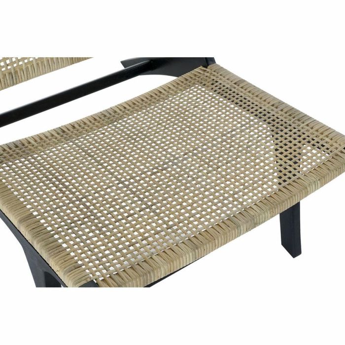 Sillón DKD Home Decor Negro Natural Madera Teca 65 x 78 x 68 cm 1