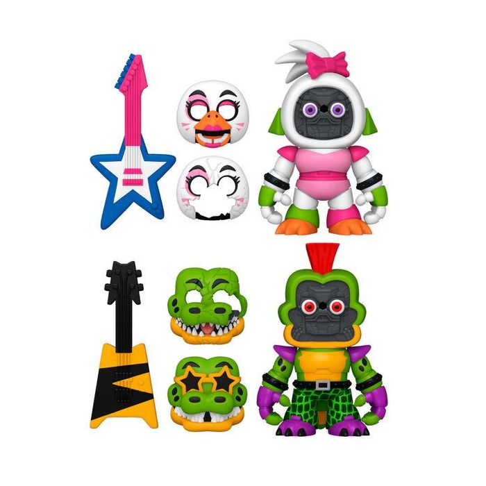 Blister 2 figuras Snaps! Five Night at Freddys Montgomery Gator and Glamrock Chica 1