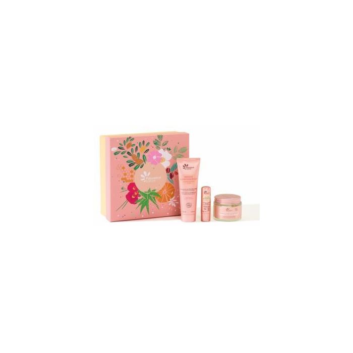 FLEURANCE NATURE Cofre Regalo Nutrición Intensa: Crema, Mascarilla y Bálsamo Labial para Cuidado Facial Completo