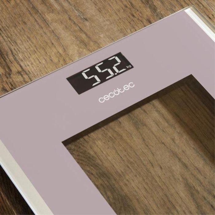 Cecotec Surface Precision 9100 Healthy Báscula Personal Electrónica Gris Transparente Blanco hasta 180 kg Plataforma Cristal Templado Pantalla LCD 2