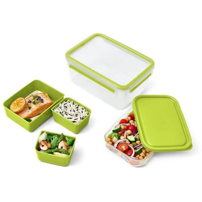 Emsa N1071600 Clip & Go Lunchbox XL transparent/hellgrn 1 Emsa N1071600 Clip & Go Lunchbox XL transparent/hellgrn 1