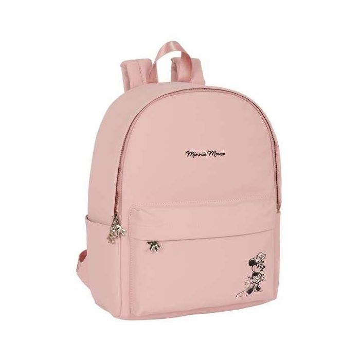 Mochila para Portátil Minnie Mouse Teen Misty Rosa 31 x 40 x 16 cm 7