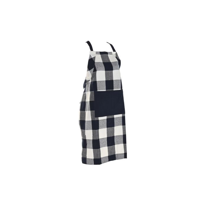 DKD Home Decor Delantal Básicos Azul Blanco 1 x 85 x 70 cm Set de 2 1