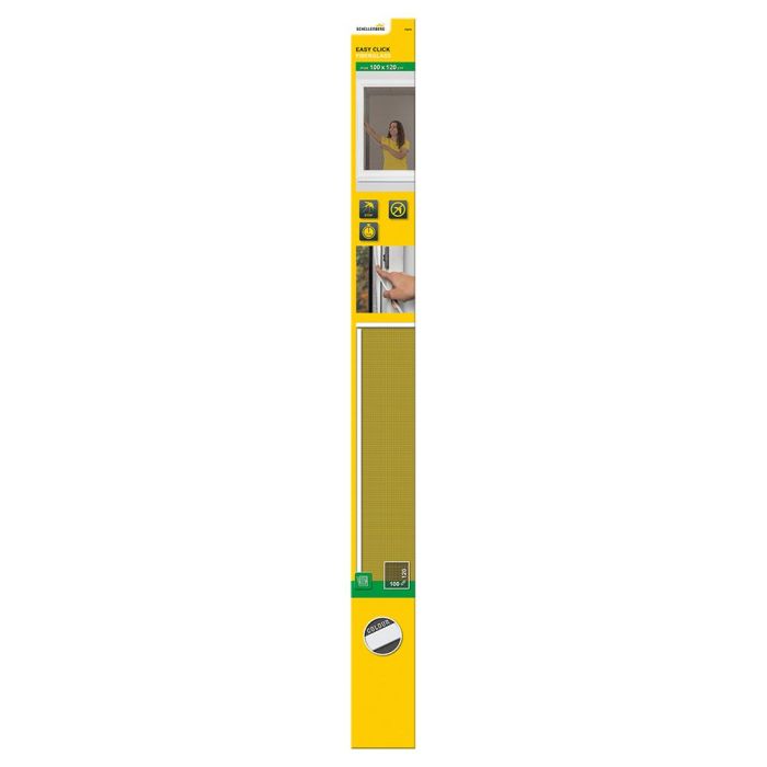 Schellenberg Mosquitera Easy Click 100x120cm Fibra de Vidrio 70470 - Resistente UV y Polen, Blanco/Antracita 4
