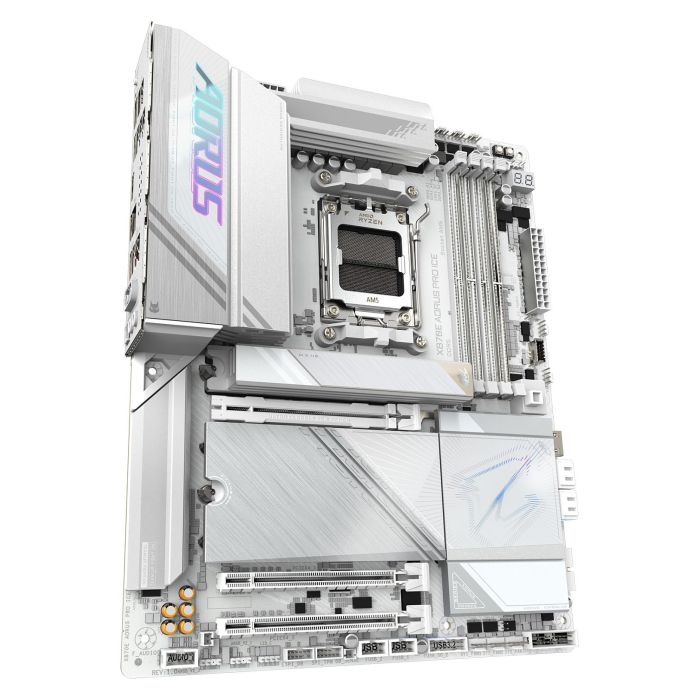 Gigabyte AM5 X870E AORUS PRO ICE ATX Placa Base para AMD Ryzen, Wi-Fi 7, USB 4, DDR5 hasta 8000MHz 2