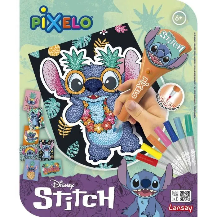 Lansay LAN1733339282428 Pixelo Stitch Juguete 8 Ilustraciones Multicolor A partir de 6 años