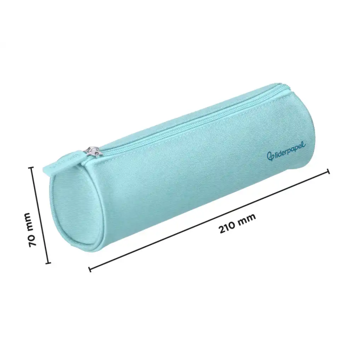 Liderpapel Estuche Portatodo Classic Cilíndrico Ancho Azul Celeste 210x70mm 1