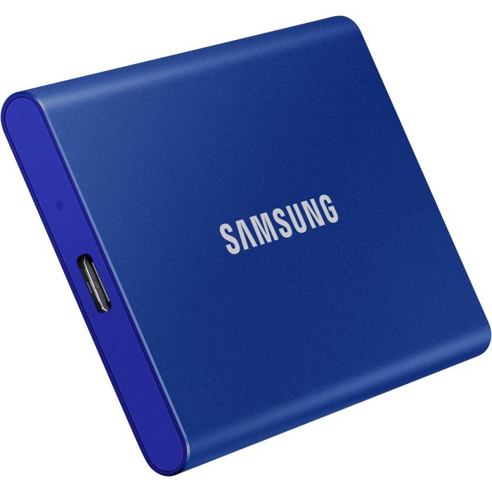 Samsung MU-PC1T0H/WW Disco SSD Portátil T7 Touch 1TB USB 3.2 Gen2 NVMe 1050MB/s Lectura Azul Compacto y Resistente a Caídas 8