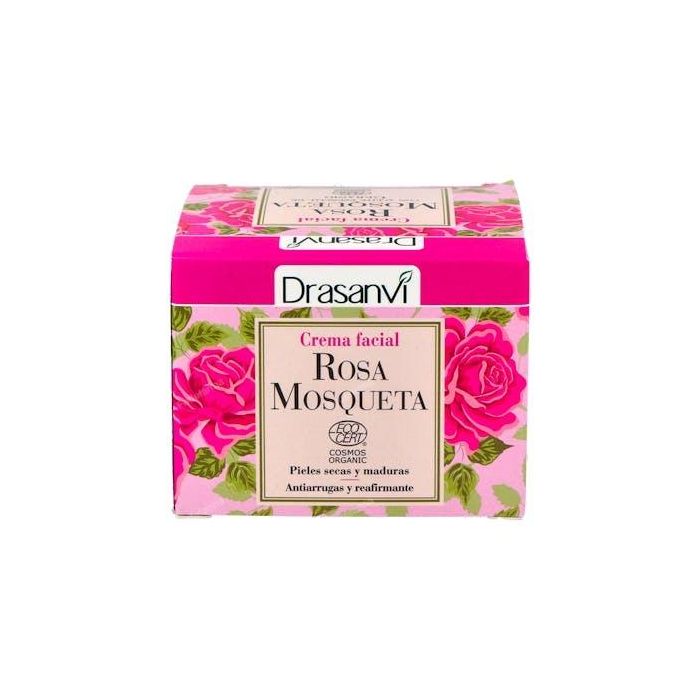 DRASANVI Crema Facial con Rosa Mosqueta 50ml, Bio y Ecológica Certificada Ecocert para Regeneración de la Piel