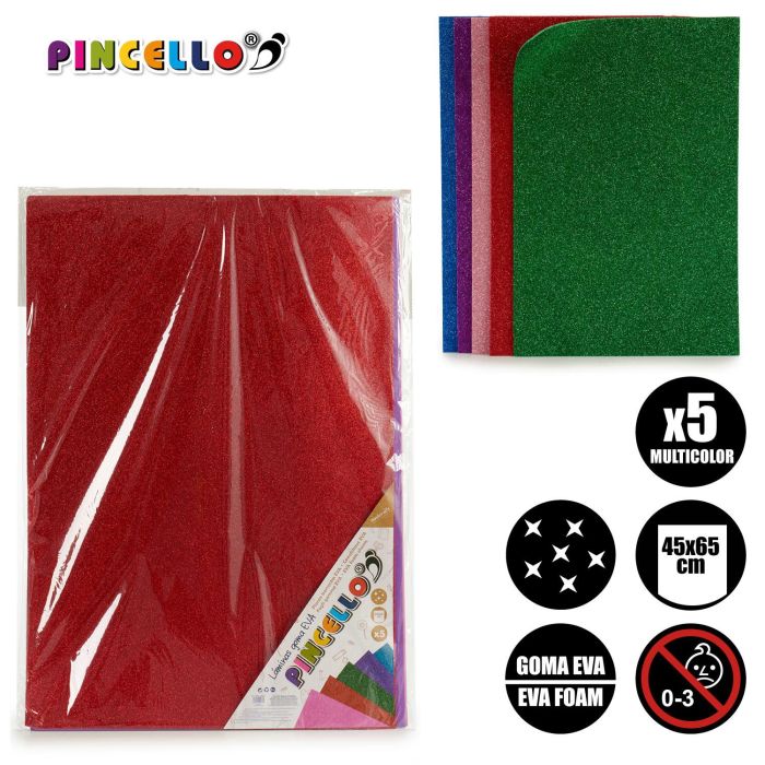 Juego 5 Láminas Goma Eva Púrpura Vibrante 45x65 cm - Pincello (12 Unidades) 3 Juego 5 Láminas Goma Eva Púrpura Vibrante 45x65 cm - Pincello (12 Unidades) 3