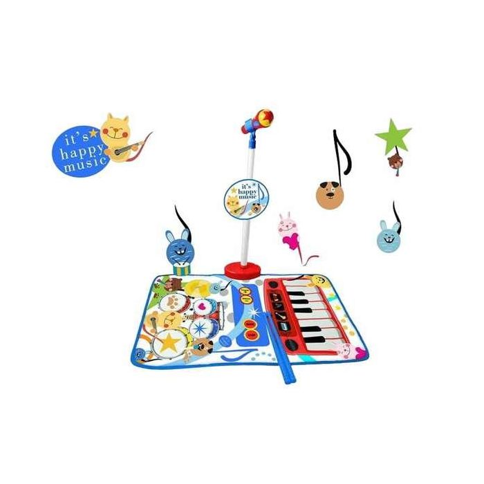 Alfombra bateria y piano con micro y sporte micro happy music 1