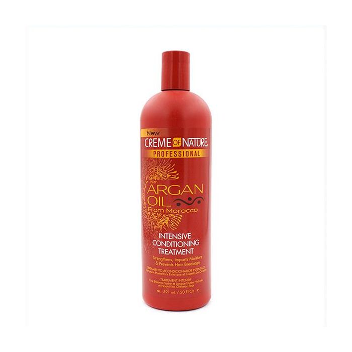 Creme Of Nature Tratamiento Intensivo Aceite de Argán 591ml - Previene Rotura, Aporta Humedad para Todo Tipo de Cabello