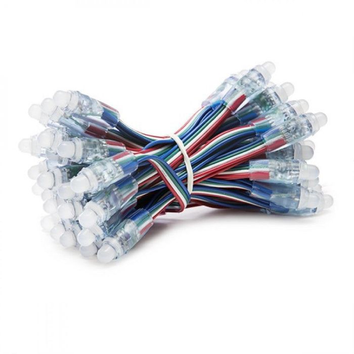 Epistar DE-PIX-12-RGB Pixel LED RGB 0.3W 6Lm 12mm 5V Módulo Individual Cadena 50 Unidades 50.000H