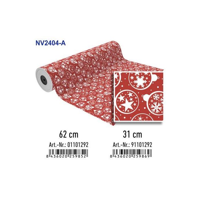 Papel De Regalo Bobina Basika 31 Cm X 80 M (2 Kg Aprox.) Navidad (Nv2404-A 31 Cm)