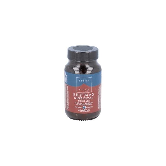 TERRANOVA Enzimas Digestivas Complex 50Vcap. Suplemento Digestivo con Plantas para Vegetarianos y Veganos