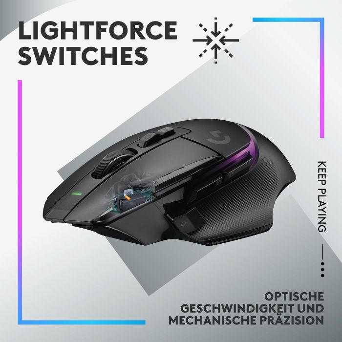 Logitech G502 X PLUS EER2 Ratón Gaming Inalámbrico Óptico 25600 DPI LIGHTSPEED HERO 25K Negro 15 Logitech G502 X PLUS EER2 Ratón Gaming Inalámbrico Óptico 25600 DPI LIGHTSPEED HERO 25K Negro 15