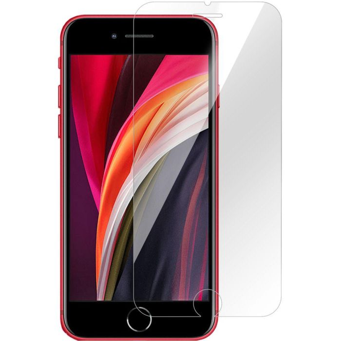 eSTUFF Protector de pantalla Titan Shield para iPhone SE 2022/2020, cristal templado 9H, anti-rotura, máxima protección