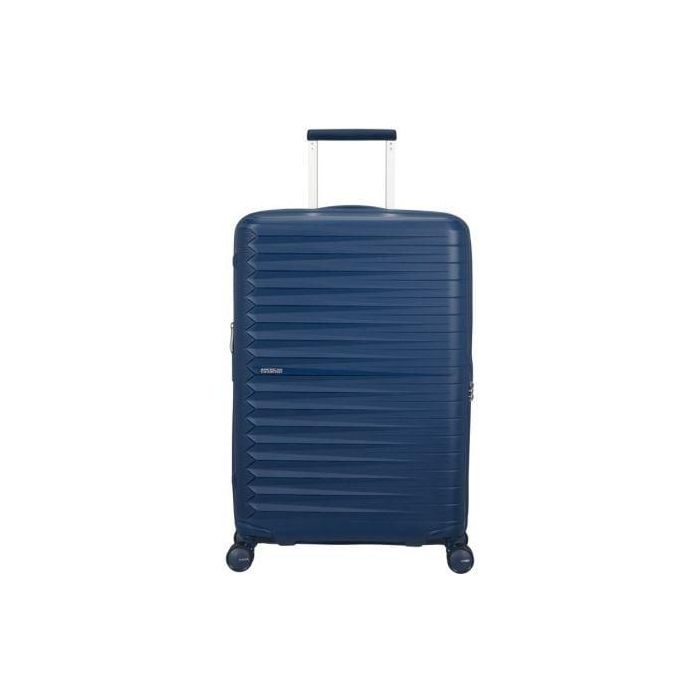 Maleta Mediana American Tourister FastForward Spinner Expansible 68cm/ 68x46x30cm/ 4 Ruedas/ Azul Marino Maleta Mediana American Tourister FastForward Spinner Expansible 68cm/ 68x46x30cm/ 4 Ruedas/ Azul Marino