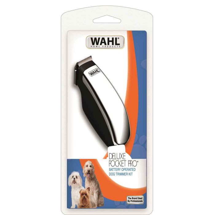 Wahl 9962-2016 Cortapelos Mascotas Deluxe Pocket Pro para Animales Nerviosos o Zonas Pequeñas, Compacto, con Batería y 2 Accesorios 1