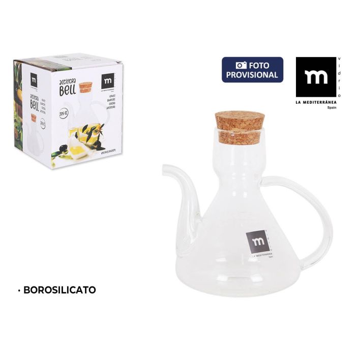 Aceitera de vidrio borosilicato Bell 275 ml - Inde (8 Unidades) Aceitera de vidrio borosilicato Bell 275 ml - Inde (8 Unidades)
