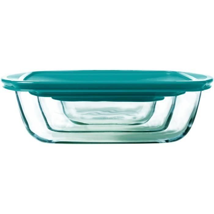 Bandeja para Horno Pyrex Cook & Store 2,5 L 1,1 L 0,4 l Verde Rectangular 3 Piezas 1