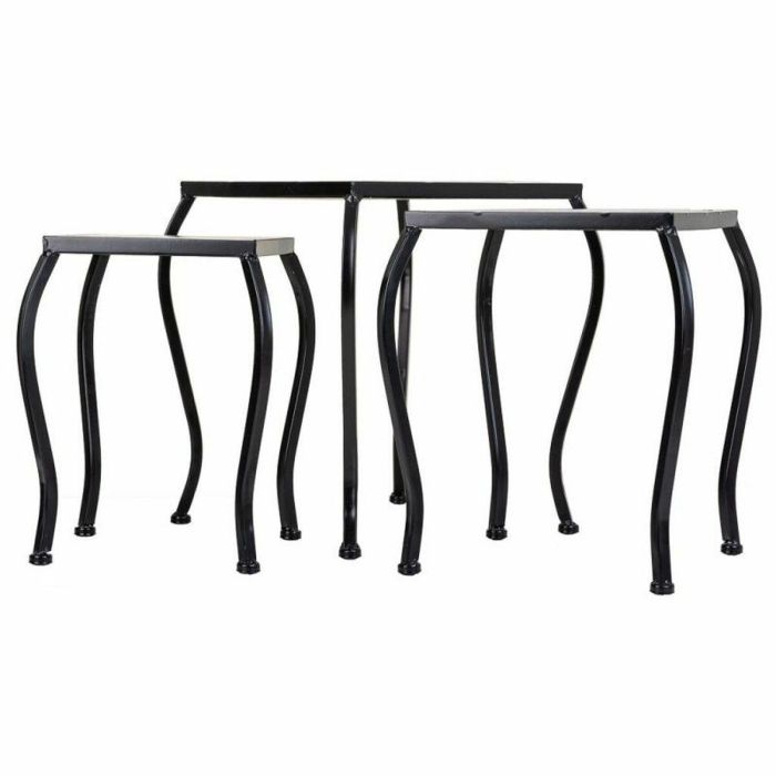 Soporte para Maceta Alexandra House Living Negro Hierro Azulejo 33 x 37 x 33 cm 3 Piezas