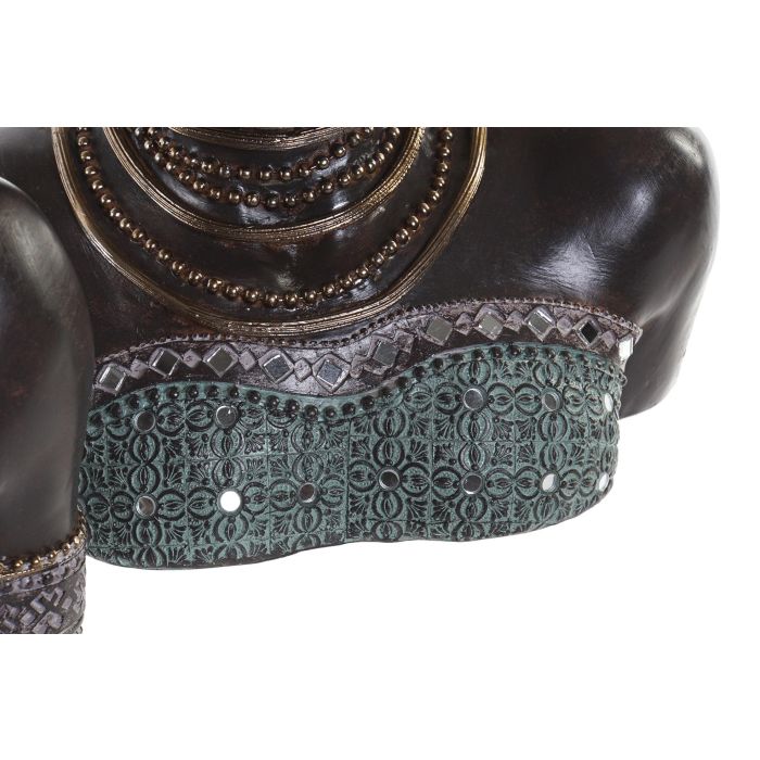 DKD Home Decor Figura Decorativa Africana Resina Dorado Plateado 24 x 36 x 18 cm (2 Unidades) 2