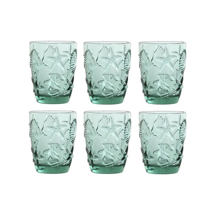 DKD Home Decor Vaso Mediterraneo Turquesa, Set de 6 Vasos de Cristal de 290ml, Apto Microondas y Lavavajillas DKD Home Decor Vaso Mediterraneo Turquesa, Set de 6 Vasos de Cristal de 290ml, Apto Microondas y Lavavajillas