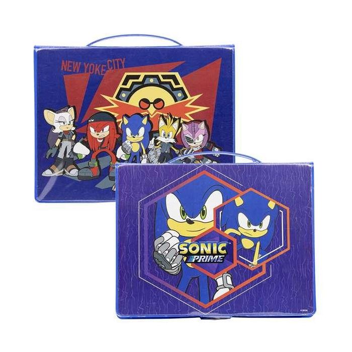 Cerdá Set de Papelería Coloreable Sonic Prime en Caja Azul Oscuro - Para Niños 2-8 Años - 45x26.7x3 cm 1