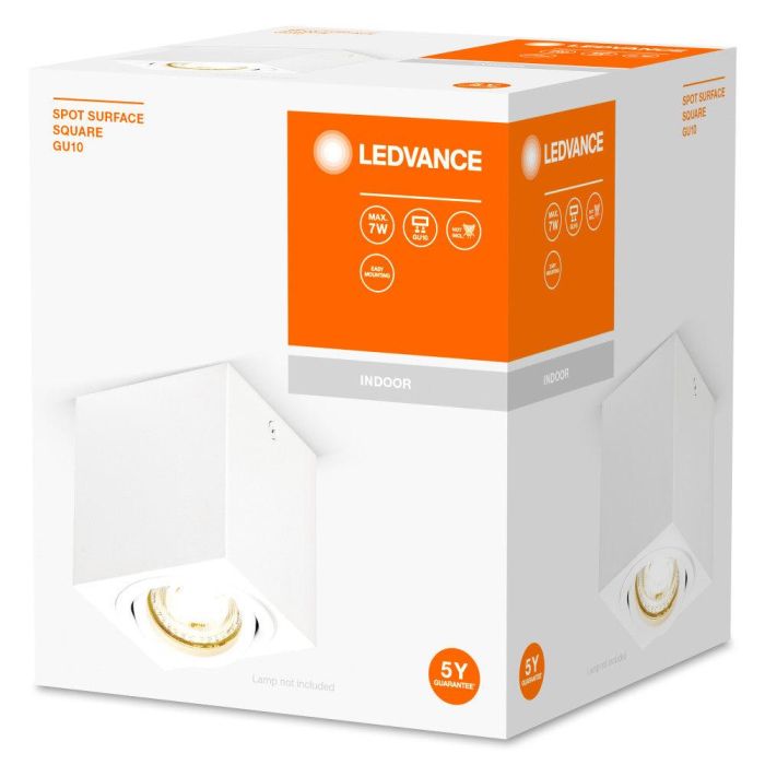 Ledvance LVE-4058075758704 Foco de Superficie GU10 Metálico Orientable Elegante IP20 para Salón Dormitorio Cocina Oficina 1 Ledvance LVE-4058075758704 Foco de Superficie GU10 Metálico Orientable Elegante IP20 para Salón Dormitorio Cocina Oficina 1