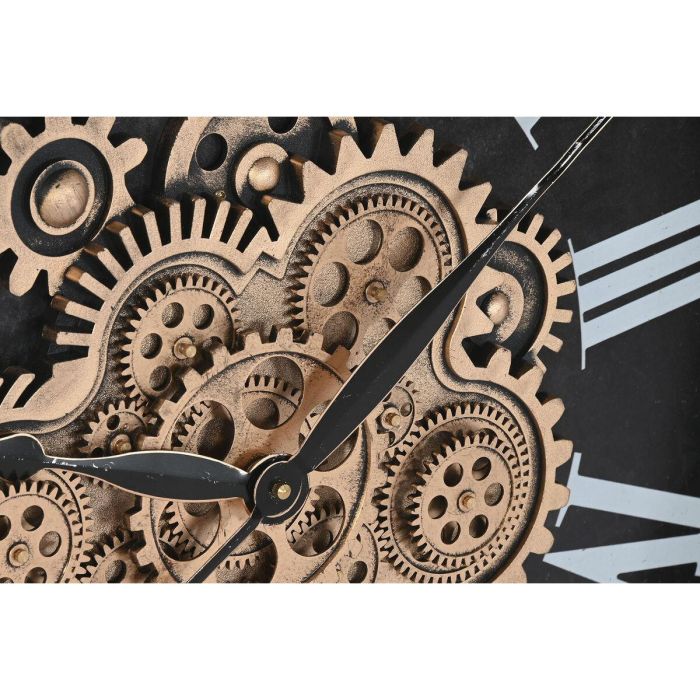 Reloj de Pared Home ESPRIT Negro Dorado Hierro 80 X 8,5 X 80 cm 2 Reloj de Pared Home ESPRIT Negro Dorado Hierro 80 X 8,5 X 80 cm 2