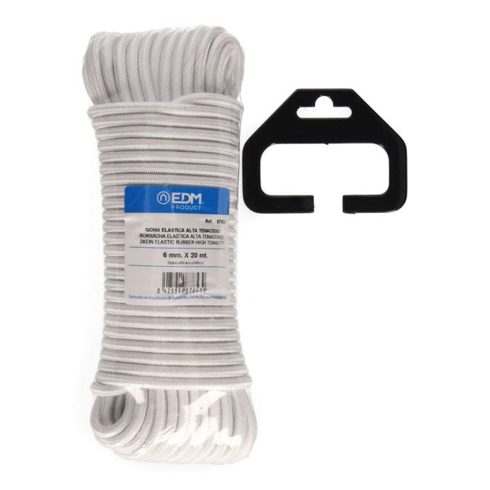 Edm Cuerda elástica de goma blanca calibre 6 mm x 20 m 0 Edm Cuerda elástica de goma blanca calibre 6 mm x 20 m 0