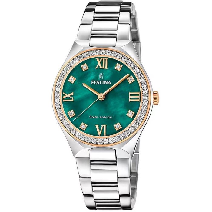 Reloj Hombre Festina F20658/3 Verde Plateado Reloj Hombre Festina F20658/3 Verde Plateado